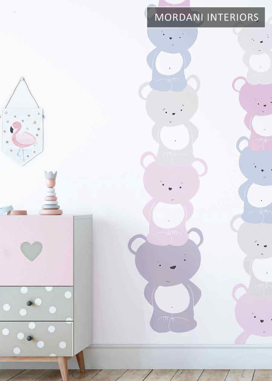 BEARS LITTLE LOVE KIDS WALLPAPER DESIGN